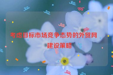 考慮目標市場競爭態(tài)勢的外貿(mào)網(wǎng)站建設(shè)策略