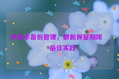 多版本備份管理，數(shù)據(jù)保留期限的最佳實(shí)踐