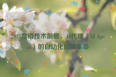 2025營銷技術(shù)前瞻，AI代理（AI Agent）的自動化投放革命