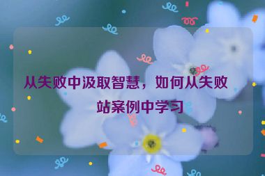 從失敗中汲取智慧，如何從失敗網(wǎng)站案例中學(xué)習(xí)