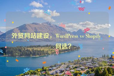 外貿(mào)網(wǎng)站建設(shè)，WordPress vs Shopify 如何選？