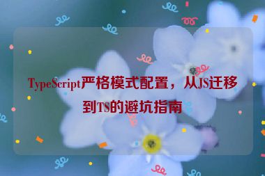 TypeScript嚴(yán)格模式配置，從JS遷移到TS的避坑指南