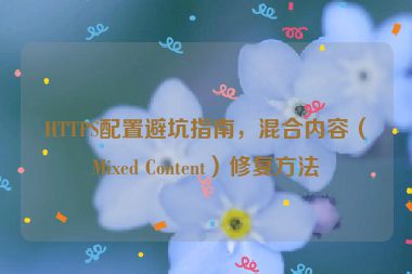 HTTPS配置避坑指南，混合內(nèi)容（Mixed Content）修復(fù)方法