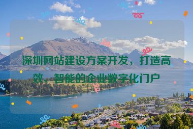 深圳網(wǎng)站建設(shè)方案開發(fā)，打造高效、智能的企業(yè)數(shù)字化門戶