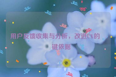 用戶反饋收集與分析，改進(jìn)UX的關(guān)鍵依據(jù)