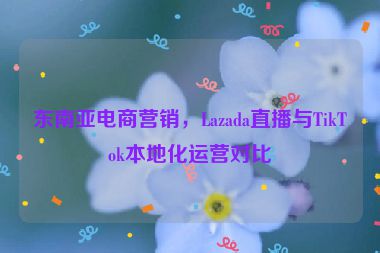 東南亞電商營銷，Lazada直播與TikTok本地化運(yùn)營對(duì)比