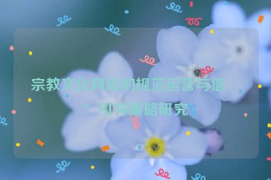 宗教文化網(wǎng)站的規(guī)范運(yùn)營(yíng)與信仰引導(dǎo)策略研究