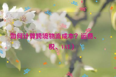 如何計算跨境物流成本？運費、關稅、VAT）