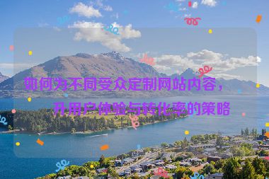 如何為不同受眾定制網(wǎng)站內容，提升用戶體驗與轉化率的策略