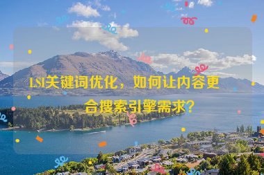 LSI關(guān)鍵詞優(yōu)化，如何讓內(nèi)容更符合搜索引擎需求？