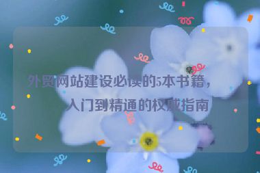 外貿(mào)網(wǎng)站建設(shè)必讀的5本書(shū)籍，從入門(mén)到精通的權(quán)威指南