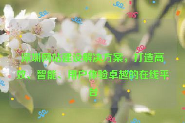 深圳網(wǎng)站建設(shè)解決方案，打造高效、智能、用戶體驗卓越的在線平臺
