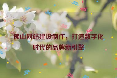 佛山網站建設制作，打造數(shù)字化時代的品牌新引擎