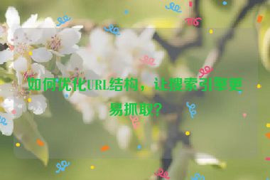 如何優(yōu)化URL結(jié)構(gòu)，讓搜索引擎更易抓取？