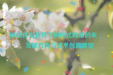 移動優(yōu)先趨勢下響應式網(wǎng)站的未來發(fā)展方向與技術創(chuàng)新展望