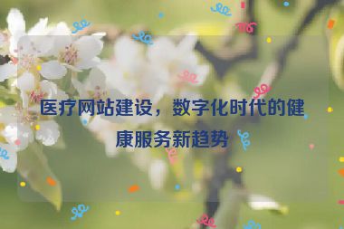 醫(yī)療網(wǎng)站建設(shè)，數(shù)字化時代的健康服務(wù)新趨勢