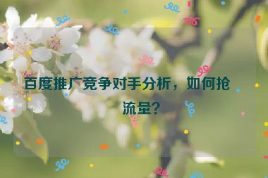 百度推廣競(jìng)爭(zhēng)對(duì)手分析，如何搶占流量？