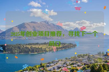 2025年創(chuàng)業(yè)項目推薦，尋找下一個風(fēng)口