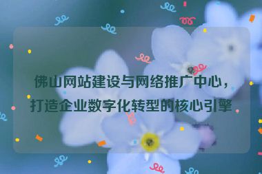 佛山網(wǎng)站建設(shè)與網(wǎng)絡(luò)推廣中心，打造企業(yè)數(shù)字化轉(zhuǎn)型的核心引擎