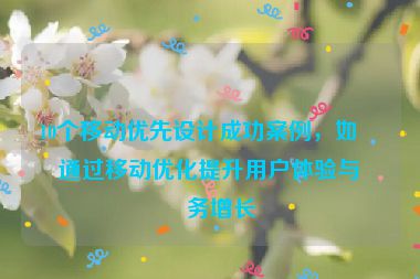 10個(gè)移動(dòng)優(yōu)先設(shè)計(jì)成功案例，如何通過移動(dòng)優(yōu)化提升用戶體驗(yàn)與業(yè)務(wù)增長(zhǎng)