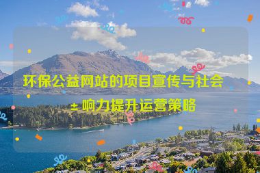 環(huán)保公益網(wǎng)站的項(xiàng)目宣傳與社會(huì)影響力提升運(yùn)營(yíng)策略