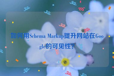 如何用Schema Markup提升網(wǎng)站在Google的可見(jiàn)性？