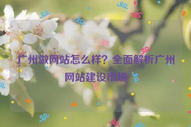 廣州做網(wǎng)站怎么樣？全面解析廣州網(wǎng)站建設(shè)市場