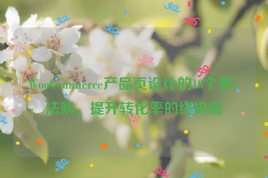 WooCommerce產(chǎn)品頁設(shè)計的10個黃金法則，提升轉(zhuǎn)化率的終極指南