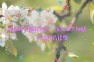 網(wǎng)站用戶旅程分析，優(yōu)化每個接觸點以提升轉(zhuǎn)化率