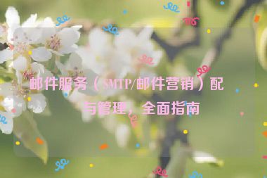 郵件服務(wù)（SMTP/郵件營銷）配置與管理，全面指南