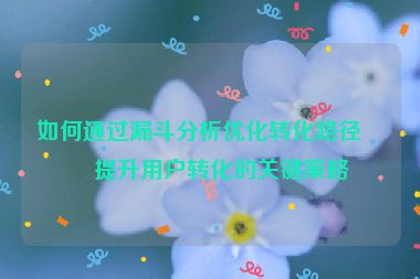 如何通過漏斗分析優(yōu)化轉(zhuǎn)化路徑，提升用戶轉(zhuǎn)化的關(guān)鍵策略