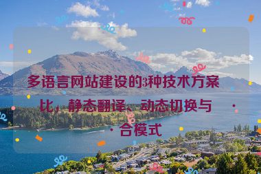 多語言網(wǎng)站建設(shè)的3種技術(shù)方案對比，靜態(tài)翻譯、動態(tài)切換與混合模式