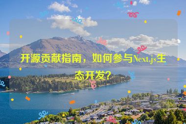 開(kāi)源貢獻(xiàn)指南，如何參與Next.js生態(tài)開(kāi)發(fā)？