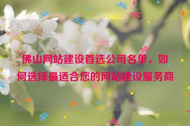 佛山網(wǎng)站建設(shè)首選公司名單，如何選擇最適合您的網(wǎng)站建設(shè)服務(wù)商