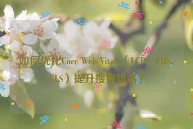 如何優(yōu)化Core Web Vitals（LCP、FID、CLS）提升搜索排名？
