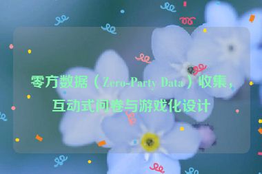 零方數(shù)據(jù)（Zero-Party Data）收集，互動式問卷與游戲化設(shè)計