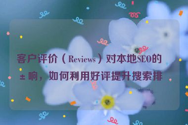 客戶(hù)評(píng)價(jià)（Reviews）對(duì)本地SEO的影響，如何利用好評(píng)提升搜索排名