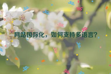 網(wǎng)站國際化，如何支持多語言？