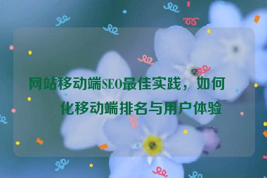 網(wǎng)站移動(dòng)端SEO最佳實(shí)踐，如何優(yōu)化移動(dòng)端排名與用戶體驗(yàn)