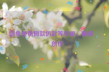避免使用同款仿款等字眼，確保原創(chuàng)性