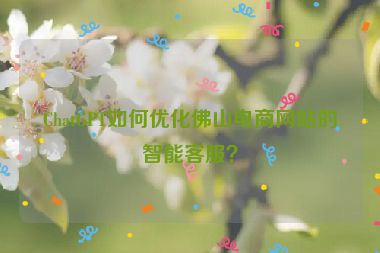 ChatGPT如何優(yōu)化佛山電商網(wǎng)站的智能客服？