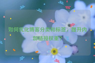 如何優(yōu)化博客分類和標(biāo)簽，提升內(nèi)部鏈接權(quán)重？