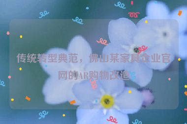 傳統(tǒng)轉(zhuǎn)型典范，佛山某家具企業(yè)官網(wǎng)的AR購物改造