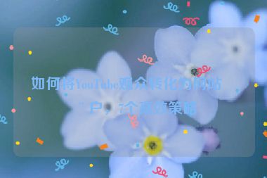 如何將YouTube觀眾轉(zhuǎn)化為網(wǎng)站用戶，7個高效策略