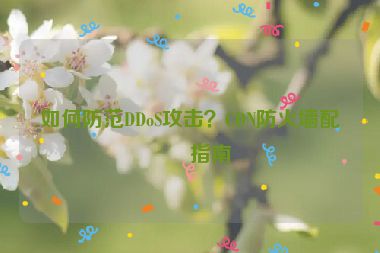如何防范DDoS攻擊？CDN防火墻配置指南
