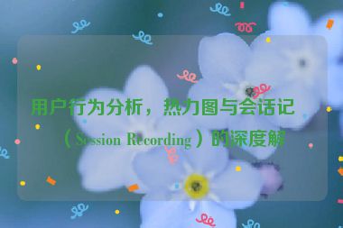 用戶行為分析，熱力圖與會話記錄（Session Recording）的深度解析