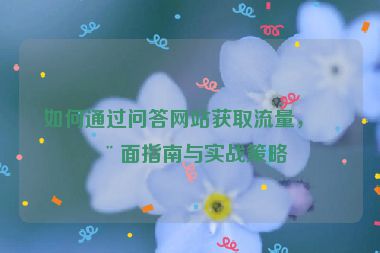 如何通過問答網(wǎng)站獲取流量，全面指南與實戰(zhàn)策略